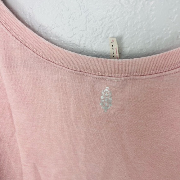 Free People Movement Cottonwood Pink Cropped Zuma Sweatshirt Top - Picture 9 of 12
